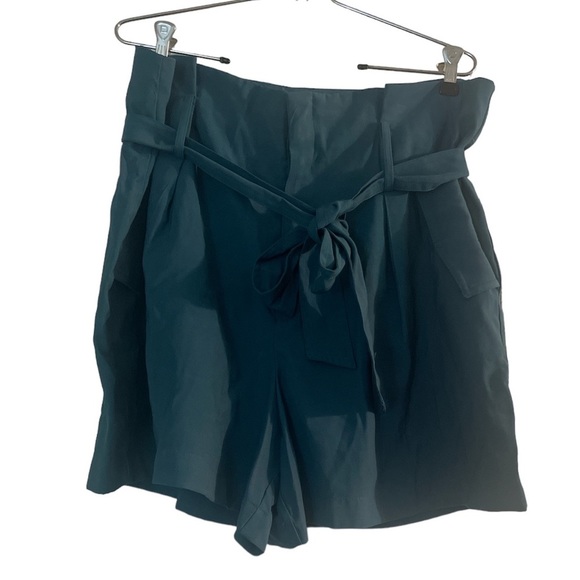 A New Day paperbag Tie Waist Teal Shorts Sz 18 - Picture 4 of 5